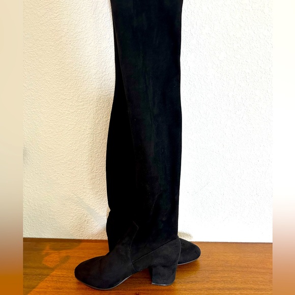 Steve Madden Isaac Black Suede Over the Knee Boots - Picture 7 of 8